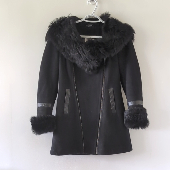 Mackage Jackets & Blazers - Mackage Cashmere Blend Coat With Lamb Fur And Leather Size S